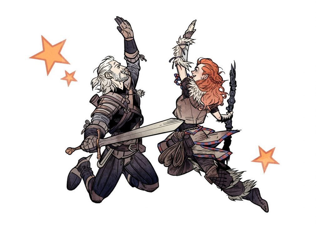 Geralt-ed-Aloy-High-Five